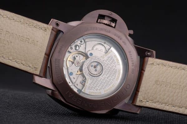 Panerai Luminor Brown Leather Strap Black Dial 80161