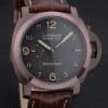 Panerai Luminor Brown Leather Strap Black Dial 80161