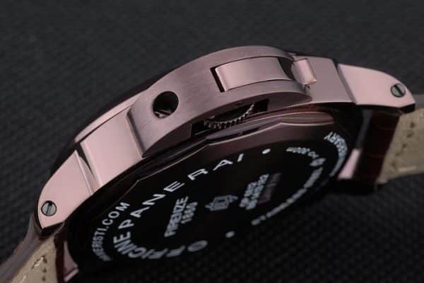 Panerai Luminor Brown Leather Strap Black Dial 80164