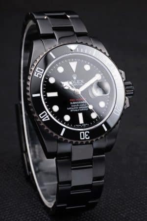 Swiss Rolex Submariner Pro-Hunter Black Steel Strap Black Dial