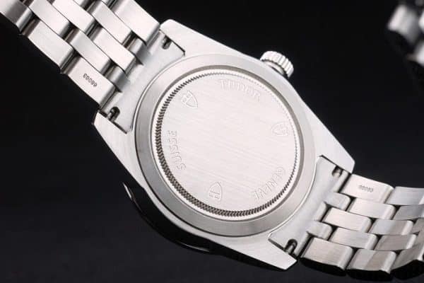 Swiss Tudor Classic Stainless Steel Bracelet Silver Black Dial 80300
