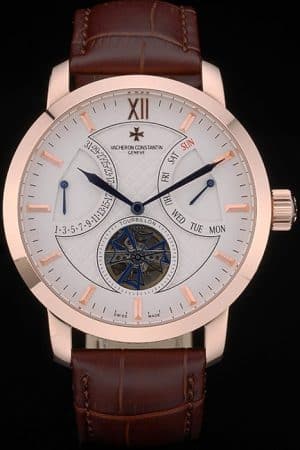 Vacheron Constantin Replica Watches Luxury Leather 80226