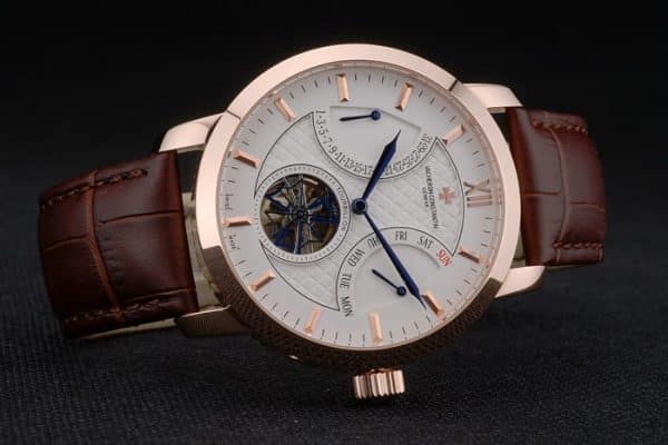 Vacheron Constantin Replica Watches Luxury Leather 80226
