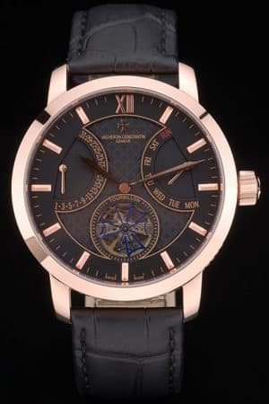 Vacheron Constantin Replica Watches Luxury Leather 80227