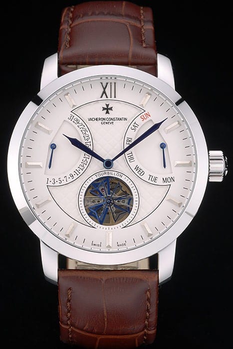 Vacheron Constantin Replica Watches Luxury Leather 80228