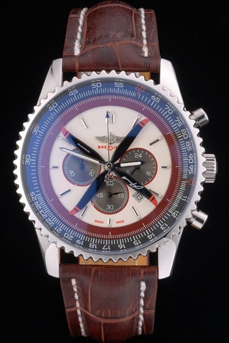 Breitling Certified Brown Leather Strap Beige Dial Chronograph 80175