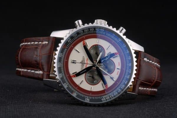 Breitling Certified Brown Leather Strap Beige Dial Chronograph 80175