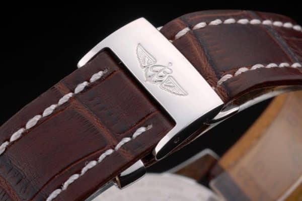 Breitling Certified Brown Leather Strap Beige Dial Chronograph 80175