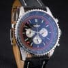 Breitling Certified Black Leather Strap Black Dial Chronograph 80176