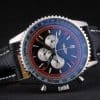 Breitling Certified Black Leather Strap Black Dial Chronograph 80176