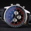 Breitling Certified Black Leather Strap Black Dial Chronograph 80176