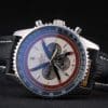 Breitling Certified Beige Dial Chronograph Black Leather Strap 80177