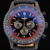 Breitling Certified Black Leather Strap Black Dial Chronograph 80179