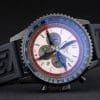 Breitling Certified Black Rubber Strap Beige Dial Chronograph 80183