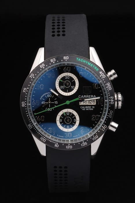 Black Carrera Replica Watches 3758