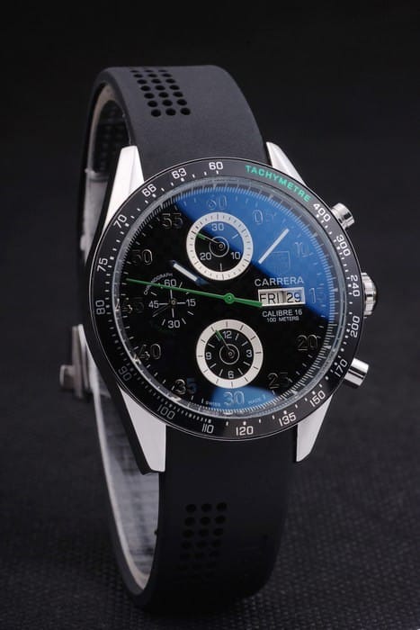 Black Carrera Replica Watches 3758