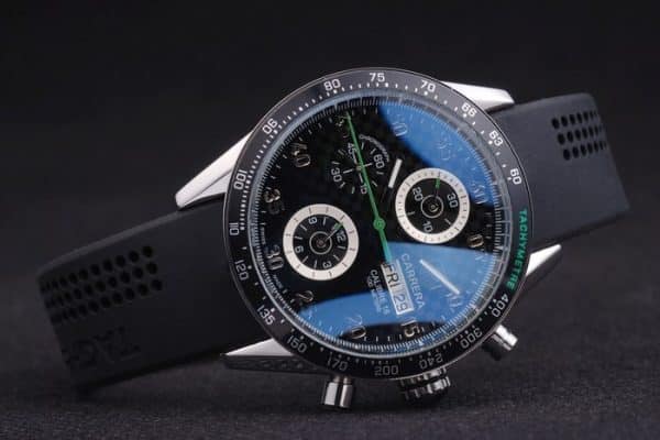 Black Carrera Replica Watches 3758