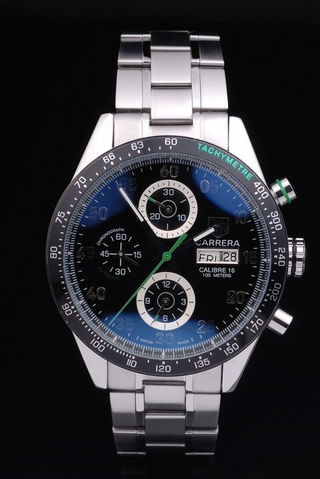 Black Carrera Replica Watches 3756
