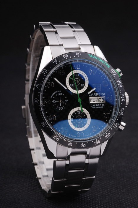 Black Carrera Replica Watches 3756