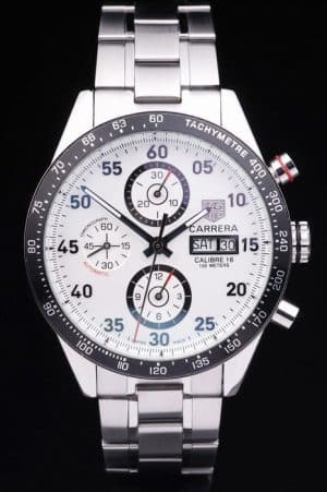 White Carrera Replica Watches 3760