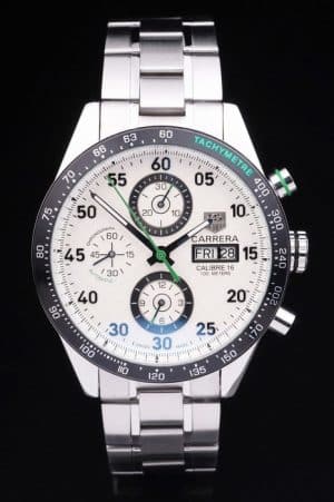 White Carrera Replica Watches 3761