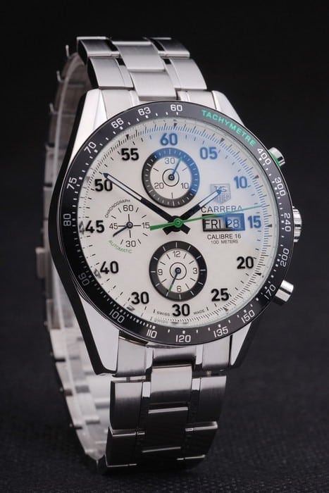 White Carrera Replica Watches 3761