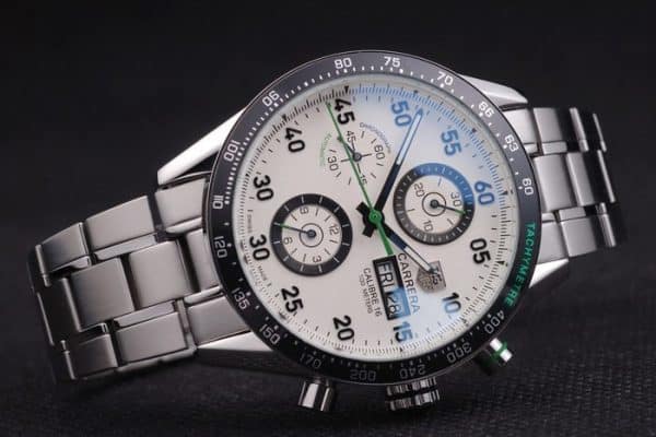 White Carrera Replica Watches 3761