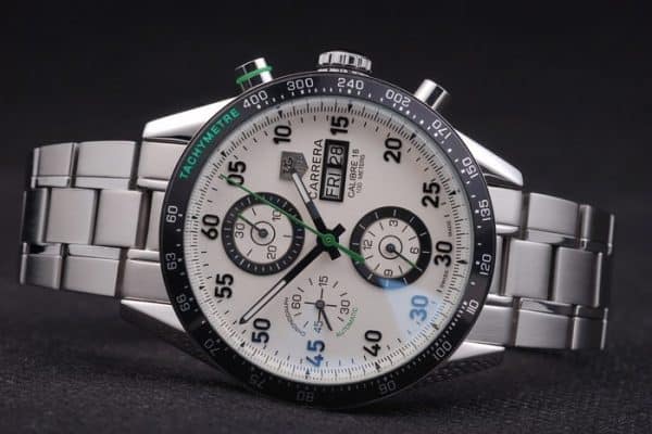 White Carrera Replica Watches 3761