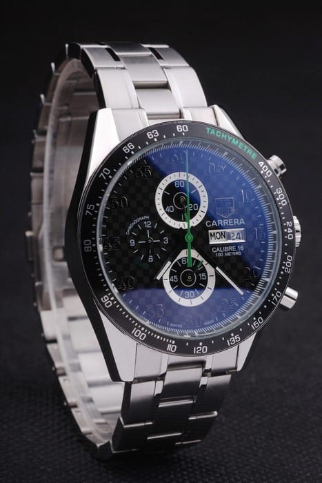 Black Carrera Replica Watches 3757