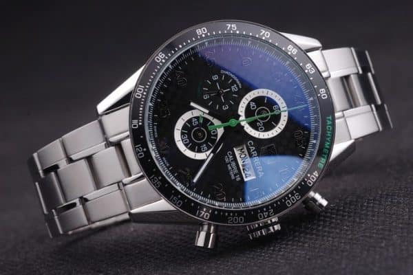 Black Carrera Replica Watches 3757