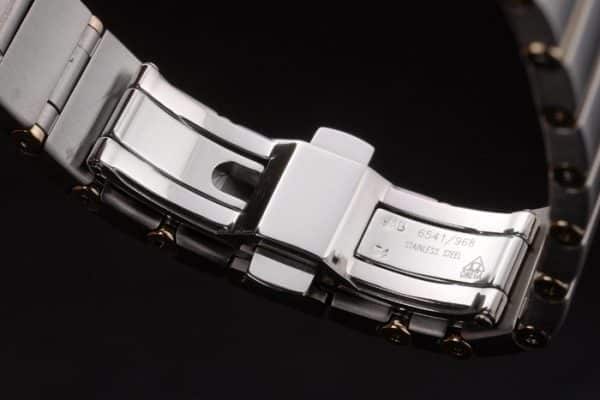 Swiss Lady Omega Constellation Golden Dial Stainless Steel Bracelet 80292