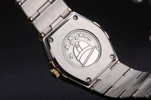 Swiss Lady Omega Constellation Golden Dial Stainless Steel Bracelet 80292