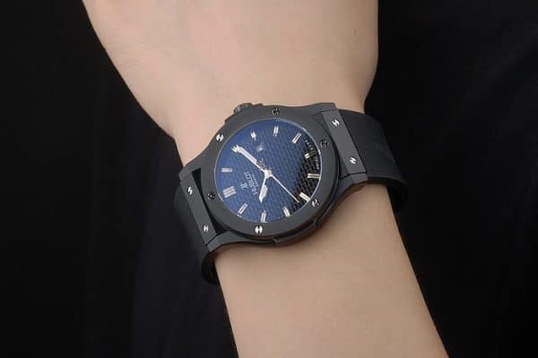 Hublot Big Bang Black Rubber Strap Black Checkered Dial 80193