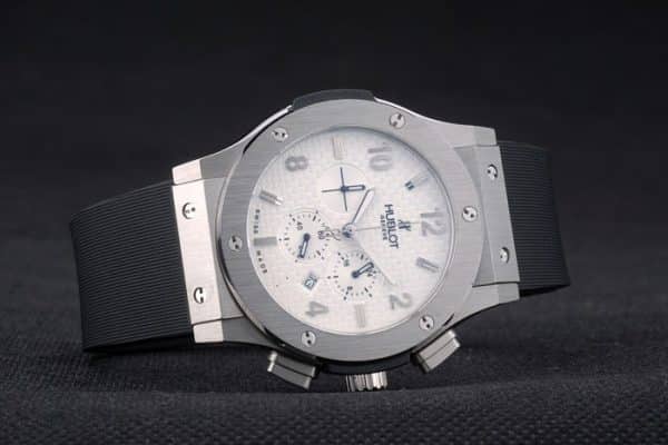 Hublot Big Bang Black Rubber Strap White Checkered Dial 80197
