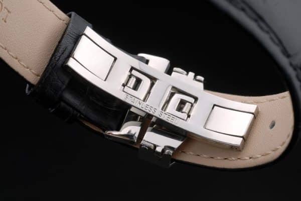 Longines Master Collection Black Leather Strap Black Dial 80224