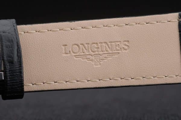 Longines Master Collection Black Leather Strap Black Dial 80224