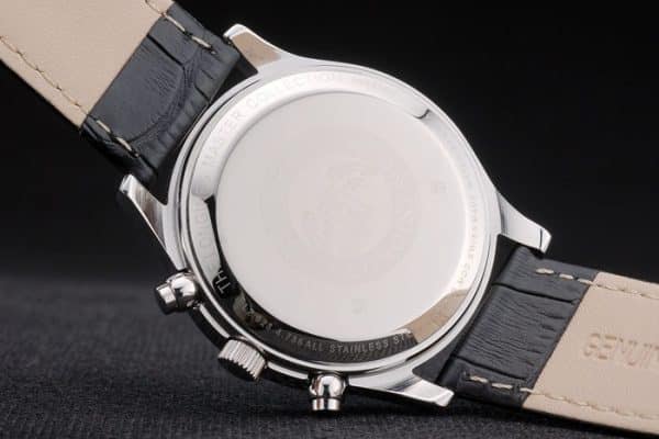 Longines Master Collection Black Leather Strap Black Dial 80224